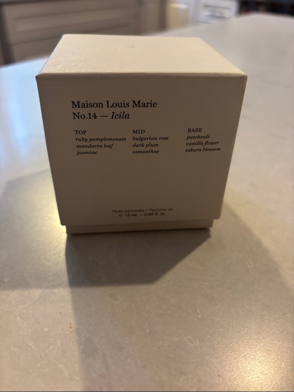 Maison Louis Marie No.14 Icila Perfume Oil - Cream Box